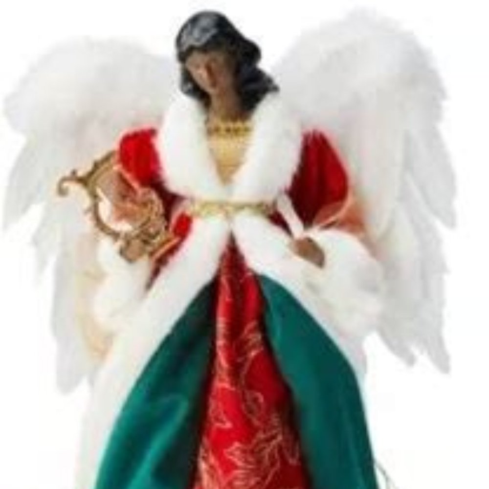 African American Red and Green Angel - Brand New